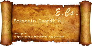 Eckstein Csanád névjegykártya