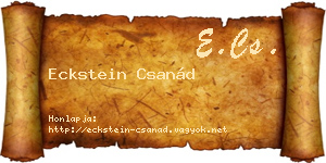 Eckstein Csanád névjegykártya