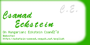 csanad eckstein business card